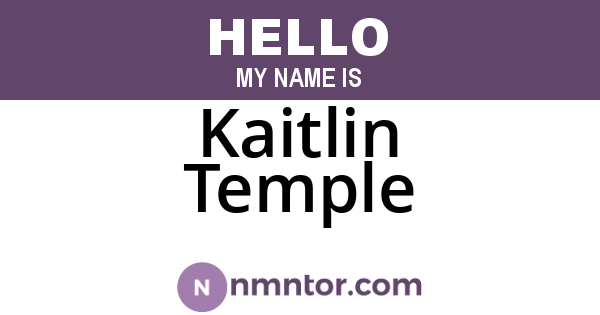 Kaitlin Temple