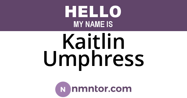 Kaitlin Umphress