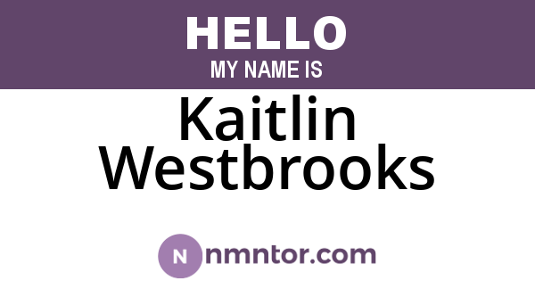 Kaitlin Westbrooks