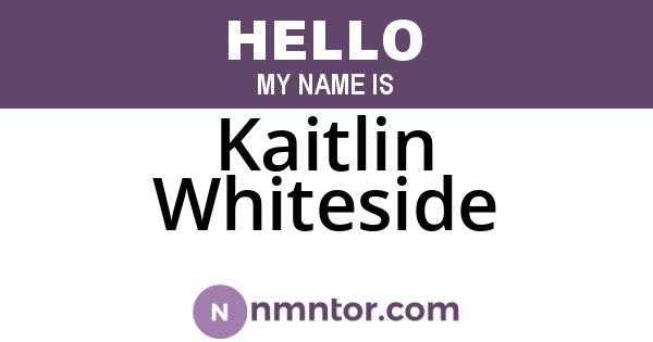 Kaitlin Whiteside