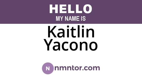 Kaitlin Yacono