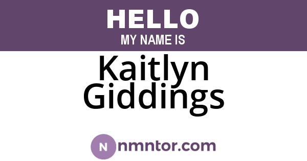 Kaitlyn Giddings