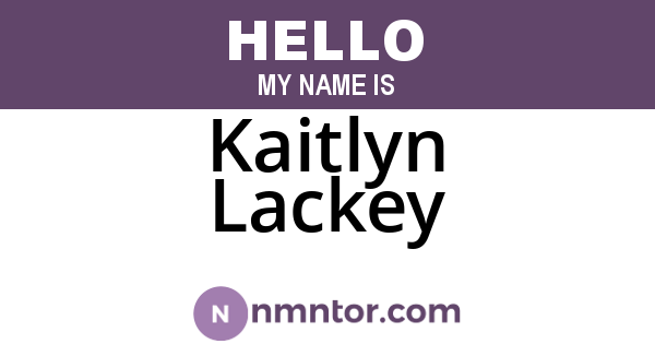 Kaitlyn Lackey