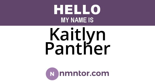 Kaitlyn Panther