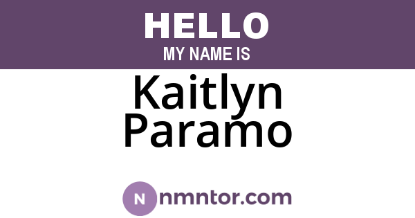 Kaitlyn Paramo