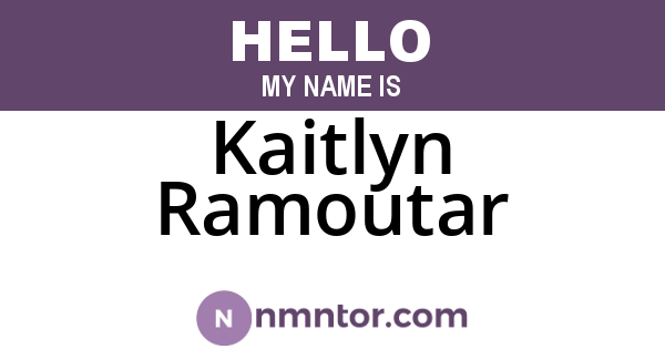 Kaitlyn Ramoutar