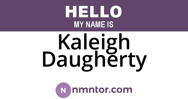 Kaleigh Daugherty