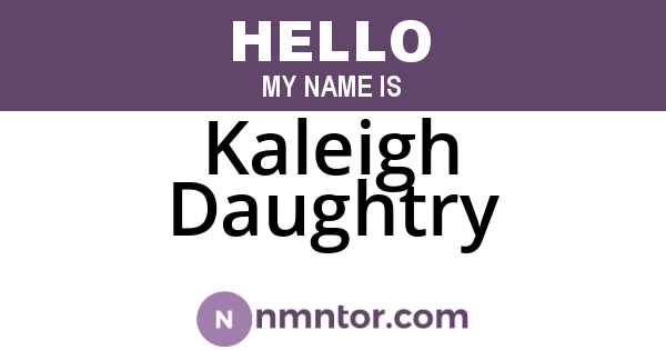 Kaleigh Daughtry