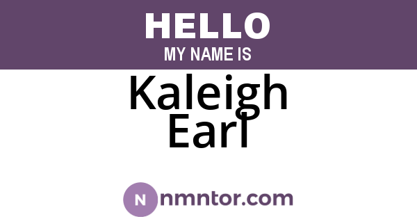 Kaleigh Earl