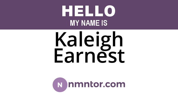 Kaleigh Earnest