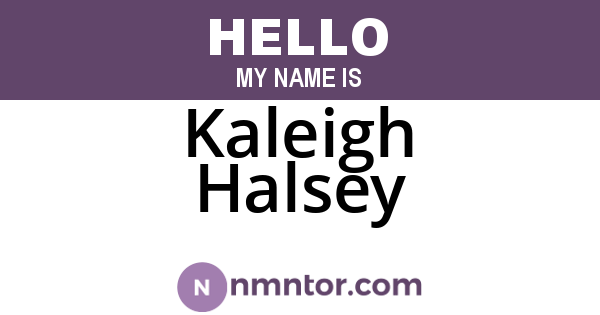 Kaleigh Halsey