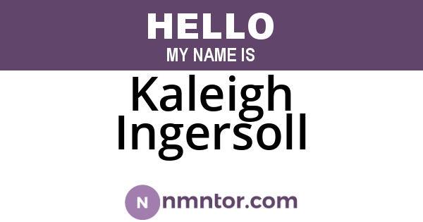 Kaleigh Ingersoll