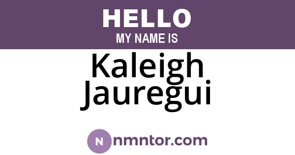 Kaleigh Jauregui