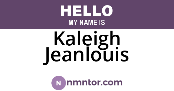 Kaleigh Jeanlouis