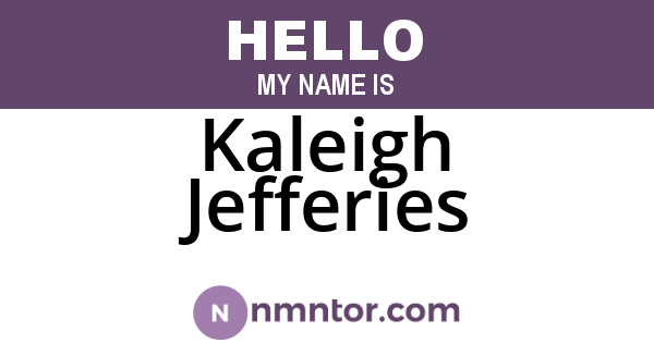 Kaleigh Jefferies