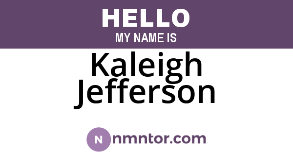 Kaleigh Jefferson