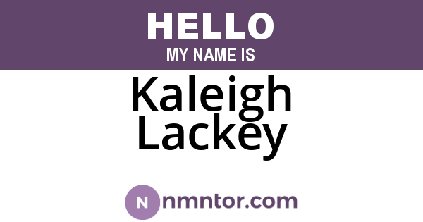 Kaleigh Lackey