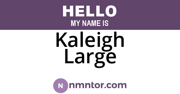 Kaleigh Large