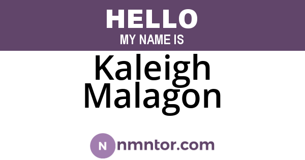 Kaleigh Malagon