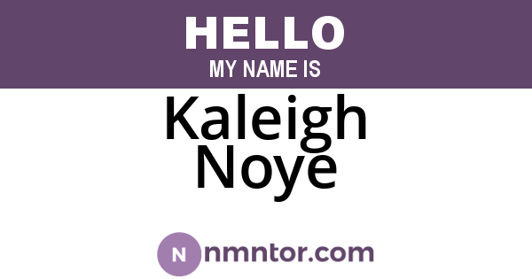 Kaleigh Noye
