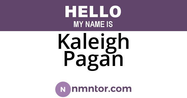 Kaleigh Pagan