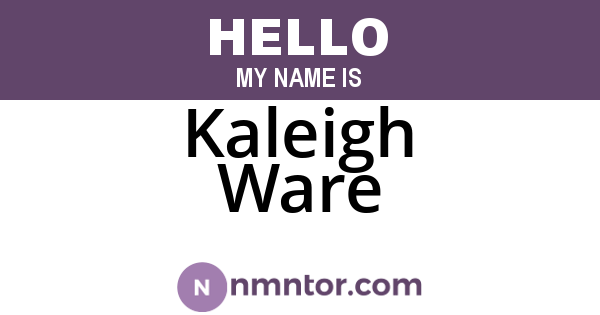Kaleigh Ware