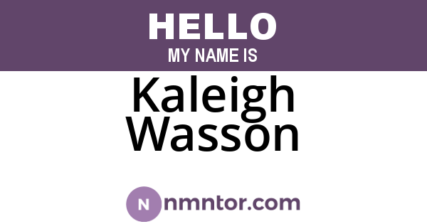 Kaleigh Wasson