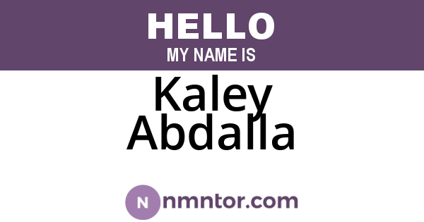 Kaley Abdalla