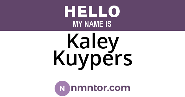 Kaley Kuypers