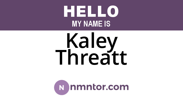 Kaley Threatt