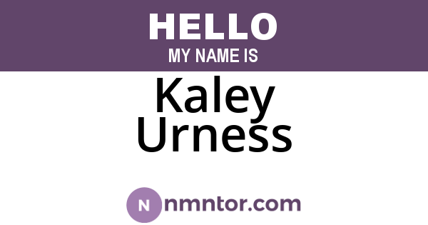 Kaley Urness