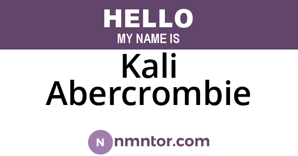 Kali Abercrombie