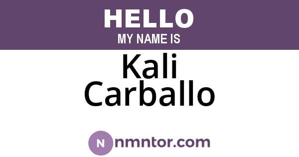 Kali Carballo