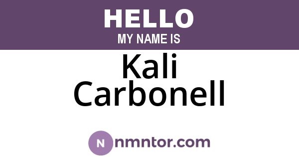 Kali Carbonell