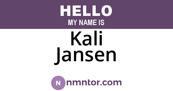 Kali Jansen