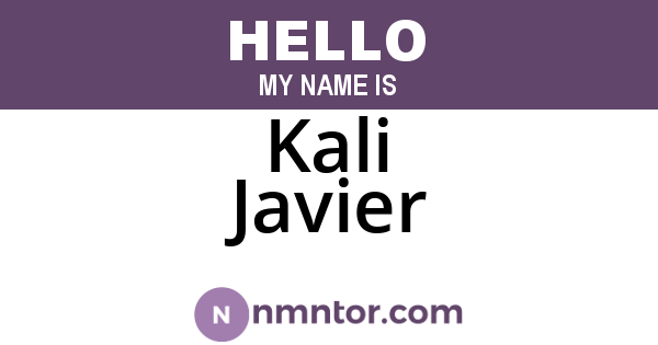 Kali Javier