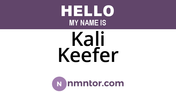 Kali Keefer