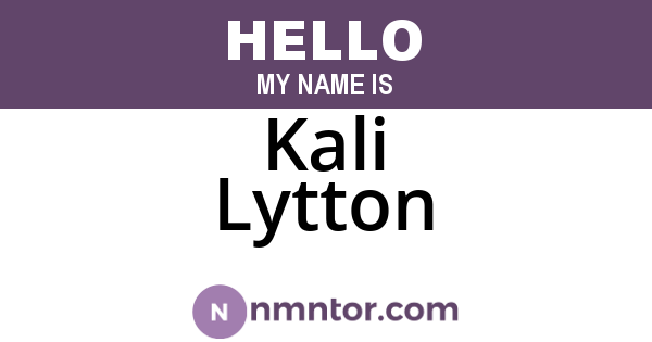 Kali Lytton