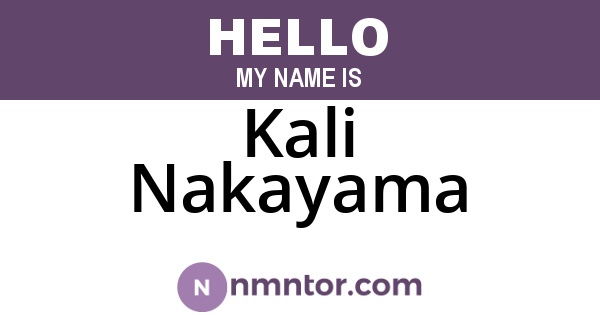 Kali Nakayama
