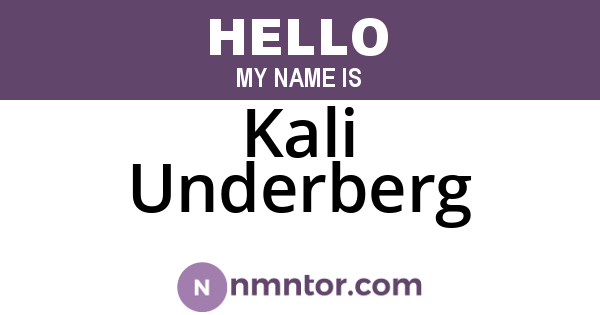 Kali Underberg