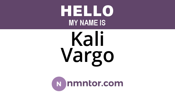 Kali Vargo