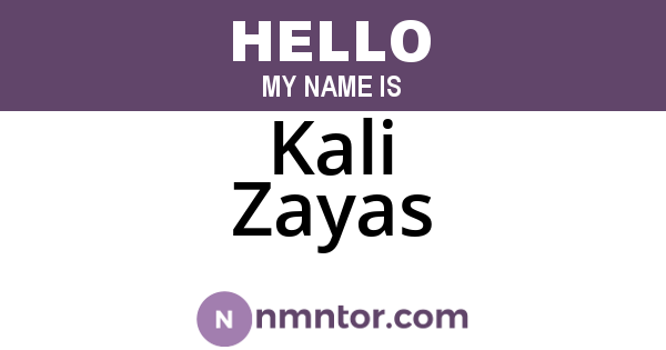 Kali Zayas