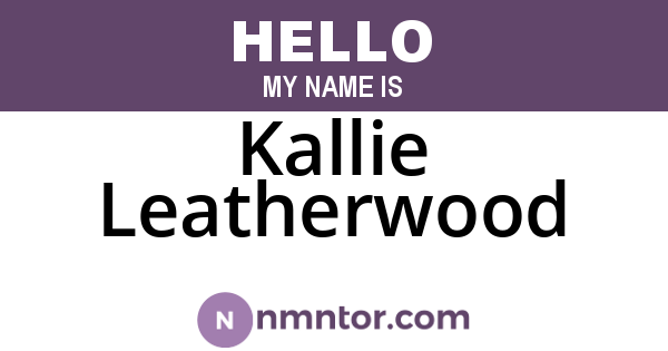 Kallie Leatherwood