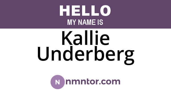Kallie Underberg