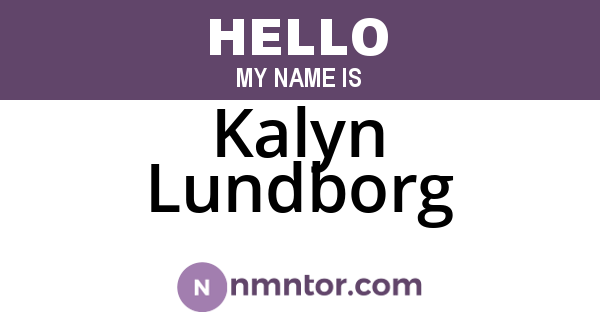 Kalyn Lundborg