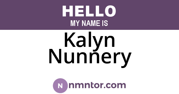 Kalyn Nunnery