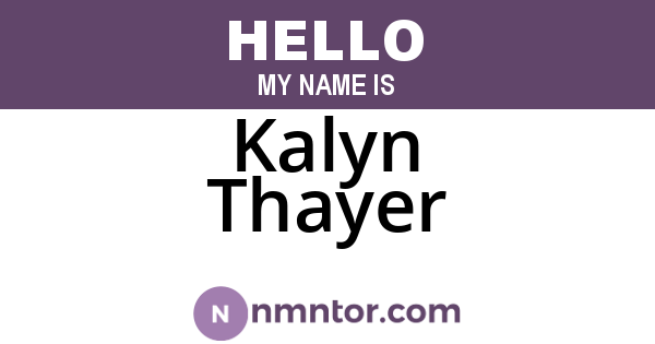 Kalyn Thayer