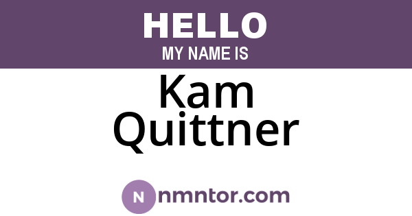 Kam Quittner