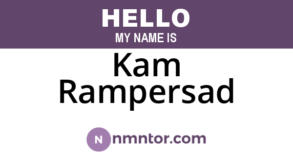 Kam Rampersad