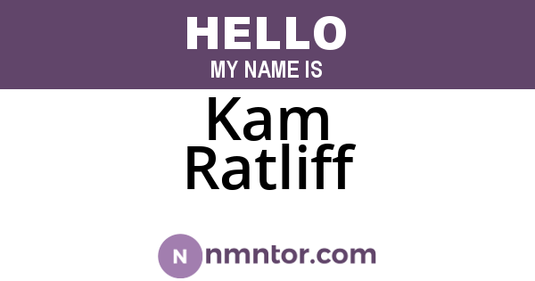 Kam Ratliff